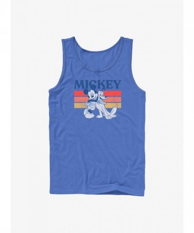 Disney Retro Mickey Mouse Comfortable Tank Top - Men's Blue