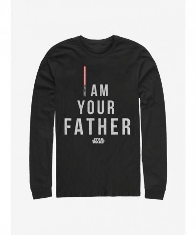 Star Wars Iconic "Am Your Father" Male Cotton T-Shirt - Black