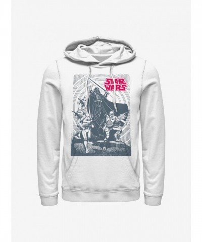Star Wars Attack Hoodie for Men - White Comfortable Blend