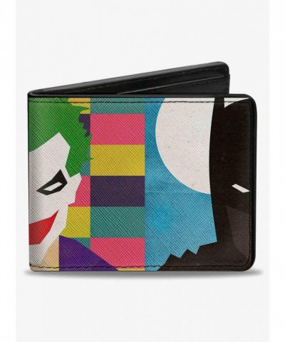 Buckle-Down Men's Premium Vegan Leather Joker Batman Bifold Wallet