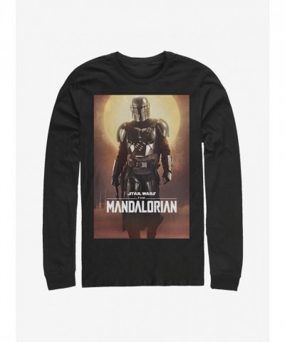 The Mandalorian Star Wars Long Sleeve T-Shirt - Black Men's