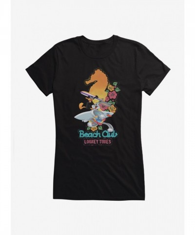 Looney Tunes Beach Club Girls T-Shirt with Daffy & Bugs