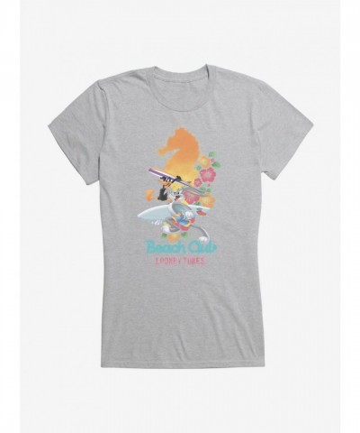 Looney Tunes Beach Club Girls T-Shirt with Daffy & Bugs