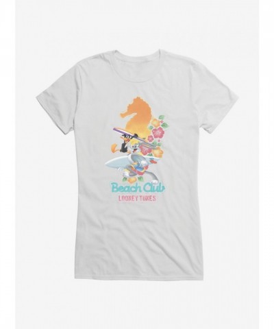 Looney Tunes Beach Club Girls T-Shirt with Daffy & Bugs