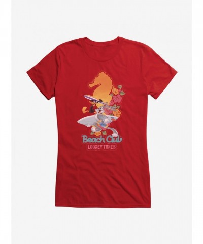 Looney Tunes Beach Club Girls T-Shirt with Daffy & Bugs