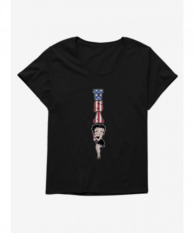 Betty Boop Plus Size Americana Tee for Girls