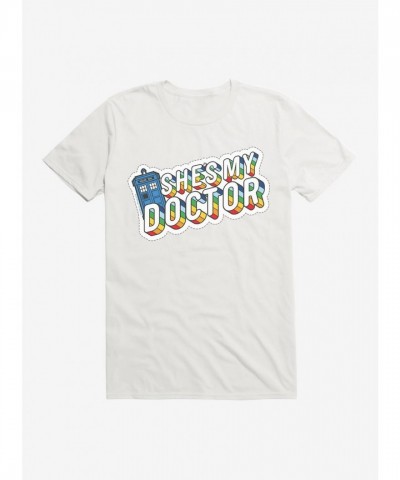 Doctor Who 13th Doctor She's My Doctor Unisex T-Shirt - White