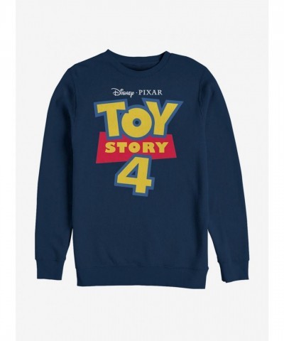 Disney Toy Story 4 Full-Color Logo Blue Sweatshirt for Men