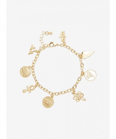 DC Comics Black Adam Logo Charm Bracelet for Fans