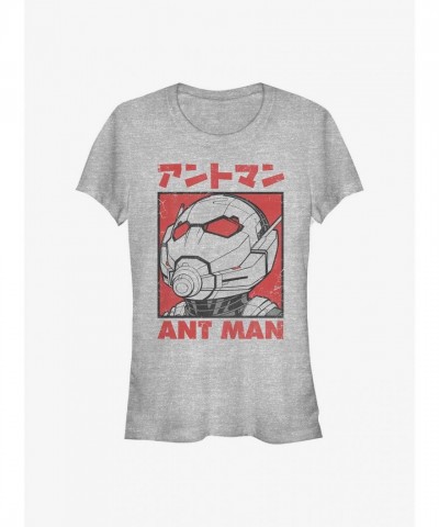 Marvel Ant-Man Japanese Art Girls T-Shirt - Grey