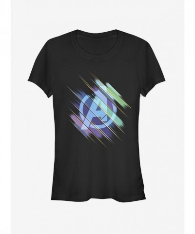 Marvel Avengers Endgame A-Logo Fitted Tee for Girls - Black