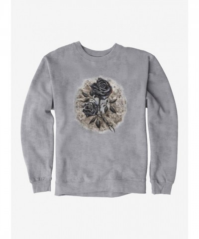 Alchemy England Unisex Heavyweight Black Roses Sweatshirt