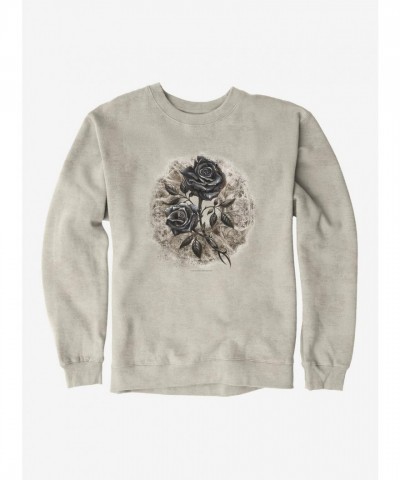 Alchemy England Unisex Heavyweight Black Roses Sweatshirt