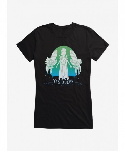 Rick And Morty Yes Queen Junior Girls Cotton T-Shirt