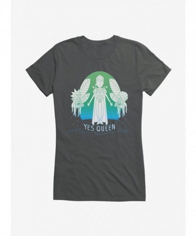 Rick And Morty Yes Queen Junior Girls Cotton T-Shirt