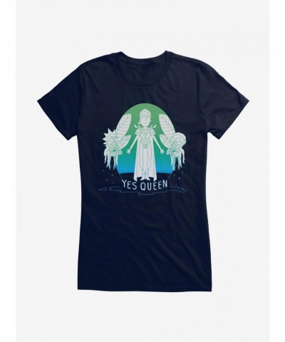 Rick And Morty Yes Queen Junior Girls Cotton T-Shirt
