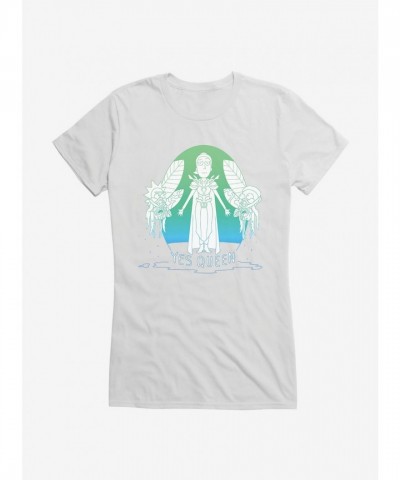 Rick And Morty Yes Queen Junior Girls Cotton T-Shirt