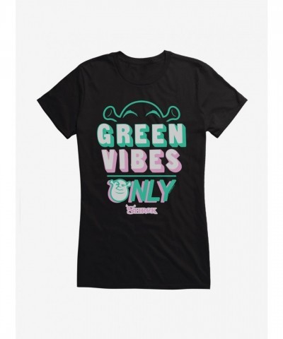 Shrek Green Vibes Junior T-Shirt - Black for Girls