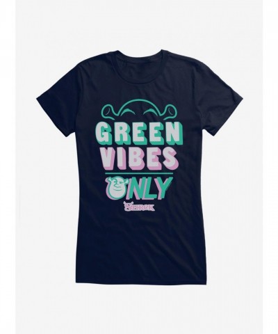 Shrek Green Vibes Junior T-Shirt - Black for Girls