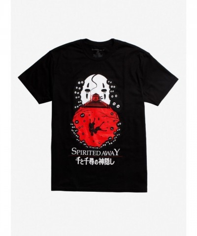 Our Universe Spirited Away Haku Chihiro Falling Black T-Shirt