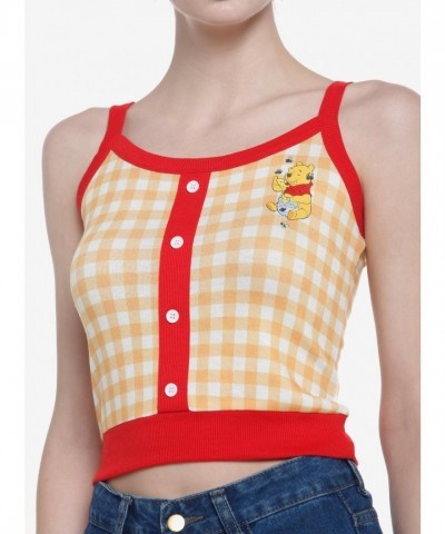Disney Winnie The Pooh Cozy Gingham Girls Tank Top