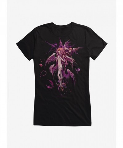 Fairy Girls Night Time Tee by Fairies By Trick - Black