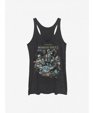 Mandalorian Characters Girls Tank Top - BLACK