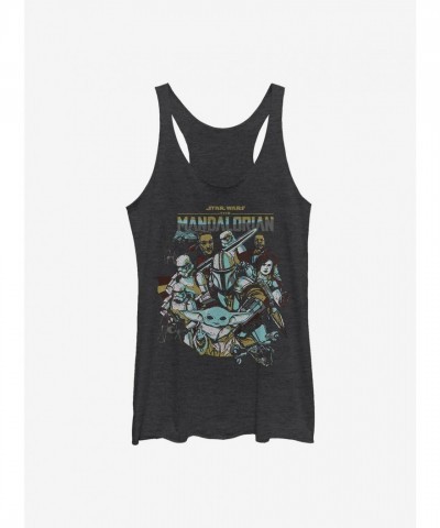 Mandalorian Characters Girls Tank Top - BLACK