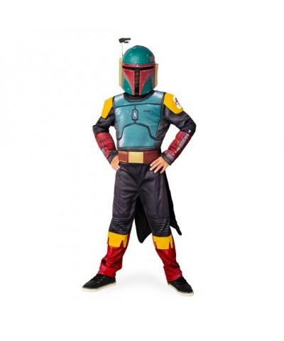 Kids Star Wars Boba Fett Authentic Costume - Full Bodysuit with Cape and Helmet