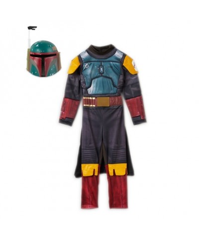 Kids Star Wars Boba Fett Authentic Costume - Full Bodysuit with Cape and Helmet