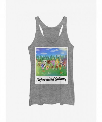 Animal Crossing Grey Girls Tank Top - Junior Size