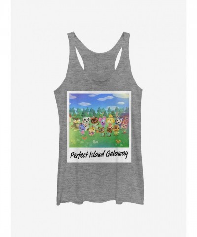 Animal Crossing Grey Girls Tank Top - Junior Size