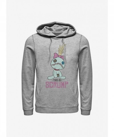 Disney Lilo & Stitch Grey Scrump Hoodie for Men