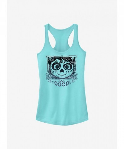 Disney Pixar Coco Themed Girls Tank Top in Blue
