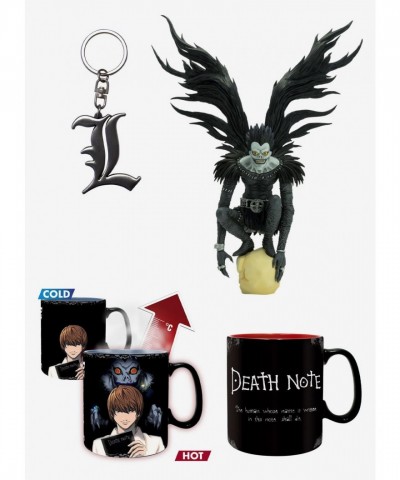 Death Note Official Set: Ryuk Figure, L 3D Keychain, Kira & L Magic Mug