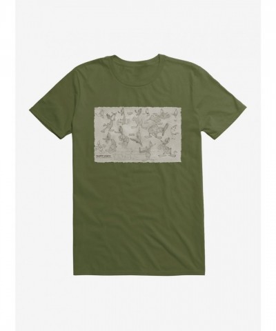 Looney Tunes Daffy Duck Sketches Lightweight Cotton Men's T-Shirt
