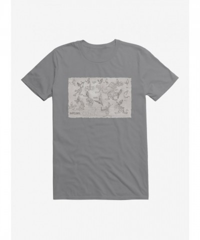 Looney Tunes Daffy Duck Sketches Lightweight Cotton Men's T-Shirt