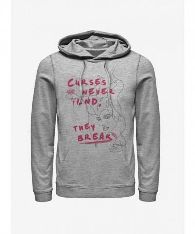 Disney Maleficent Hoodie - Grey Unisex Curses Never End