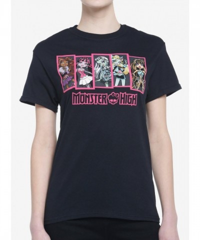 Monster High Character Panels Boyfriend Fit T-Shirt for Girls