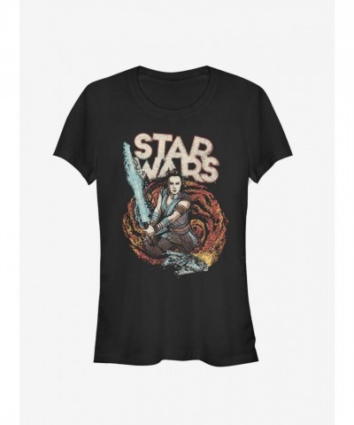 Star Wars The Rise Of Skywalker Dark Nines Lightweight Tee for Girls - Black