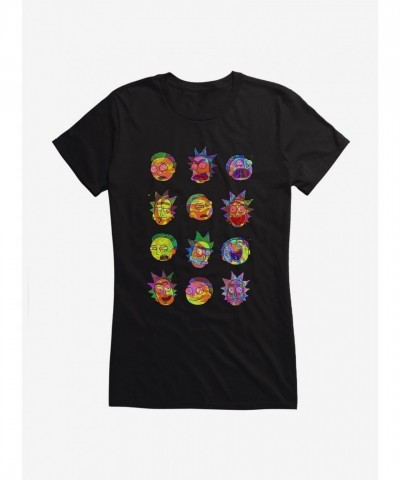 Rick and Morty Vibrant Cartoon Graphic Tee for Girls