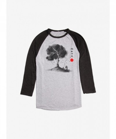 Avatar: The Last Airbender Iroh Inspired Grey Raglan Tee for Men