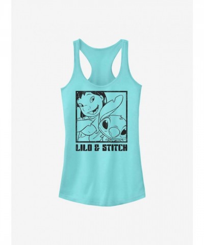 Disney Lilo & Stitch Blue Snap Tank for Girls