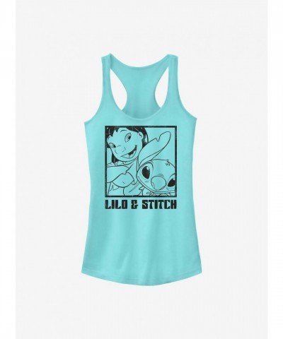 Disney Lilo & Stitch Blue Snap Tank for Girls