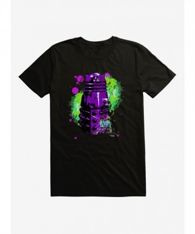 Doctor Who Dalek Neon Art Lightweight Cotton T-Shirt for Men