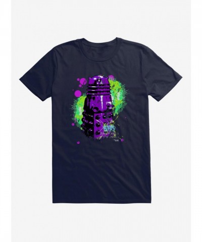 Doctor Who Dalek Neon Art Lightweight Cotton T-Shirt for Men