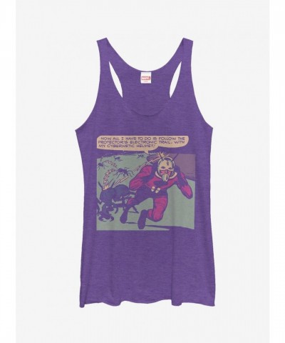 Marvel Girls Ant-Man Purple Racer-Back Tank Top