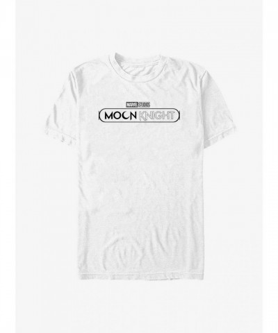 Marvel Moon Knight Black Logo Lightweight T-Shirt - Men's White
