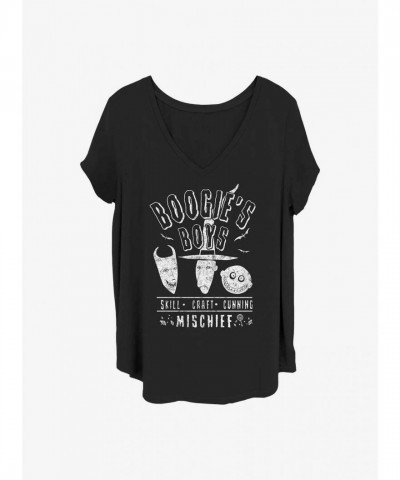 Disney Nightmare Before Christmas Boys Girls Plus Size T-Shirt - Black