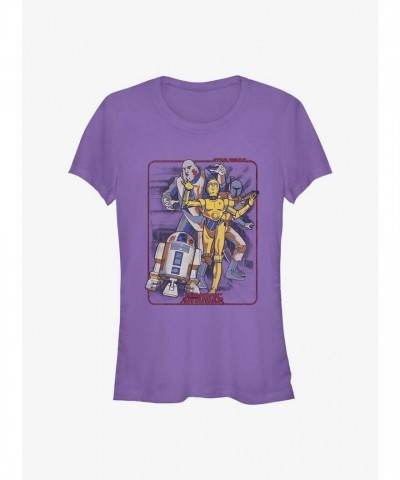 Star Wars Clanker Run Junior Girls Purple T-Shirt